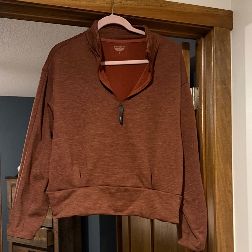 Athleta Half-Zip Women's Sweater - Rust